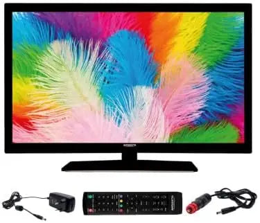 Antarion téléviseur LED 22' 55cm Téléviseur haute définition Camping Car Compatible 12V – noir