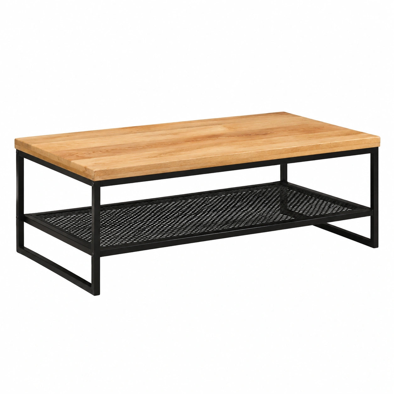 Table basse, coloris noir et marron, pour le salon