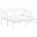 Canapé convertible, en métal, extensible, coloris blanc, 90 x 200 cm, pour le salon ou la chambre d’amis