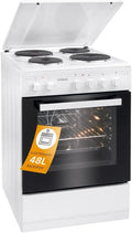 Bomann Cuisinière Électrique 4 Plaques Four 48 L EH 561 – blanc