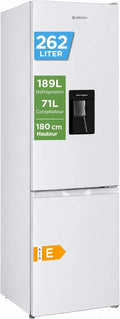 GEDTECH Refrigerateur congelateur bas - GCB262WH Blanc - capacité 262L - Classe E – réfrigérateur