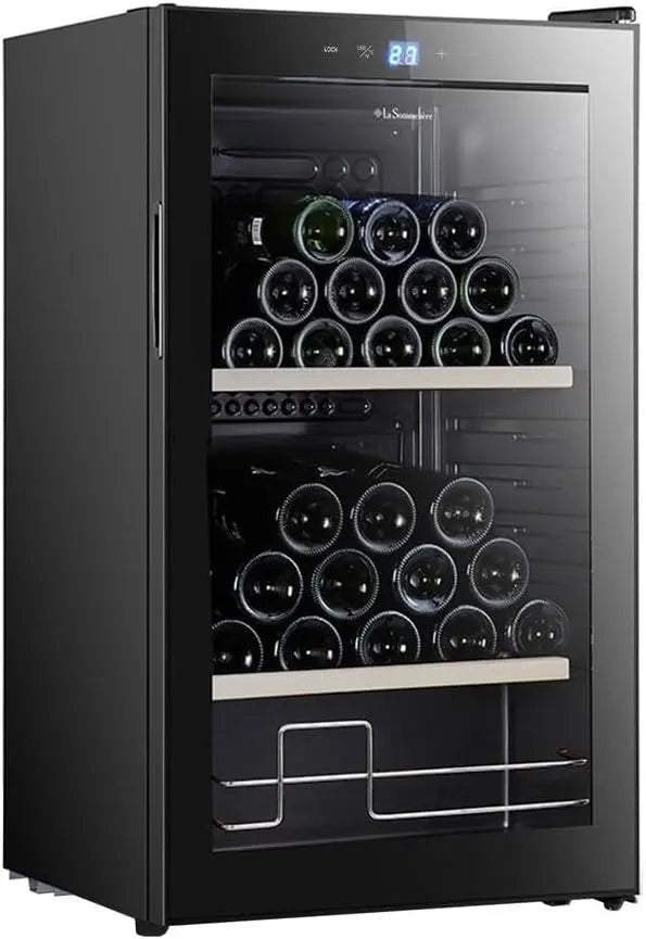 LA SOMMELIERE Cave de mise à température SLS41 39 Bouteilles – 135 kWh, gris/noir
