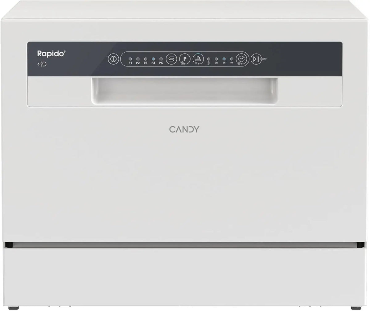 Mini Lave-vaisselle Compact 6 Couverts 51db - CP6E51LW – 6,5 litres, gris