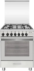 SA664MWH6 Cuisinière à gaz avec four électrique 4 brûleurs 60 x 60 cm – 0,78 kWh, gris