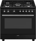 Smeg cuisinière CX91GMBL – 2900 W, 1,21 kWh / 0,98 kWh, noir/gris