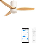 CREATE / WINDCALM S/Ventilateur ABS lumière blanc pales effet bois clair Wifi + télécommande / 40W