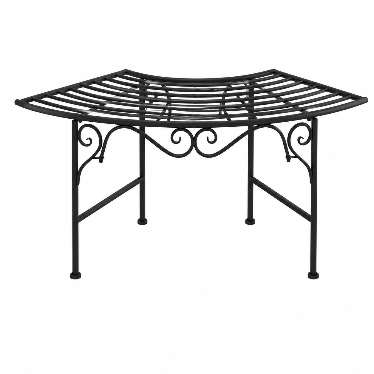 Banc, en acier, coloris noir, pour les espaces de vie