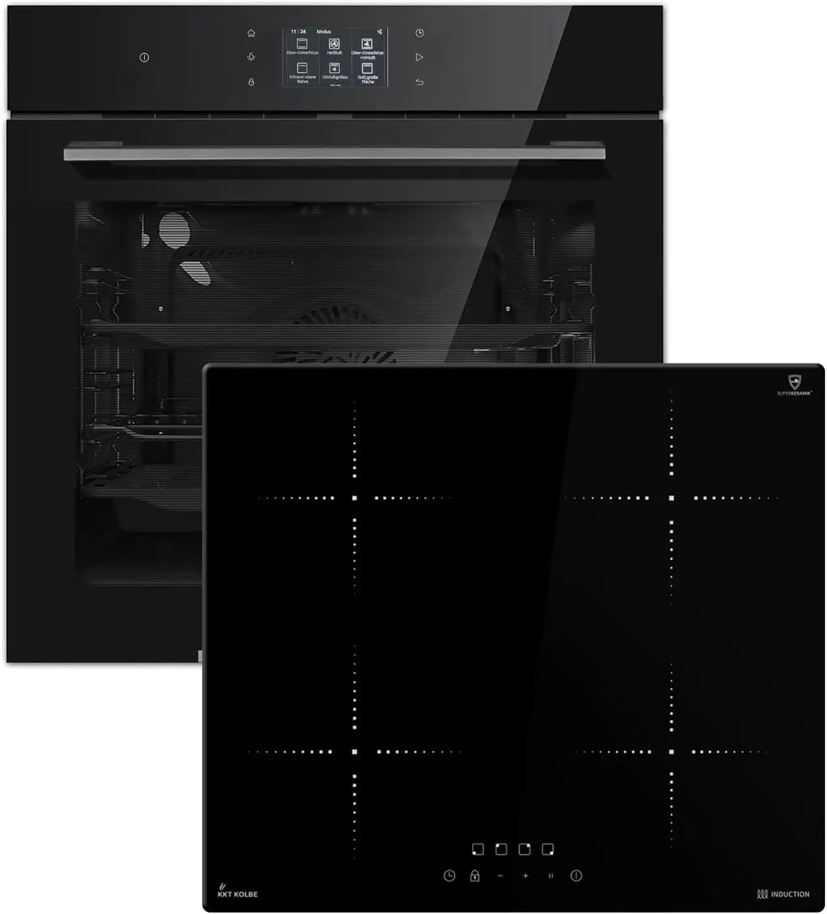 KKT KOLBE Set de cuisinières SET8017TFTIH859RL – 7000 W / 1500 W, noir