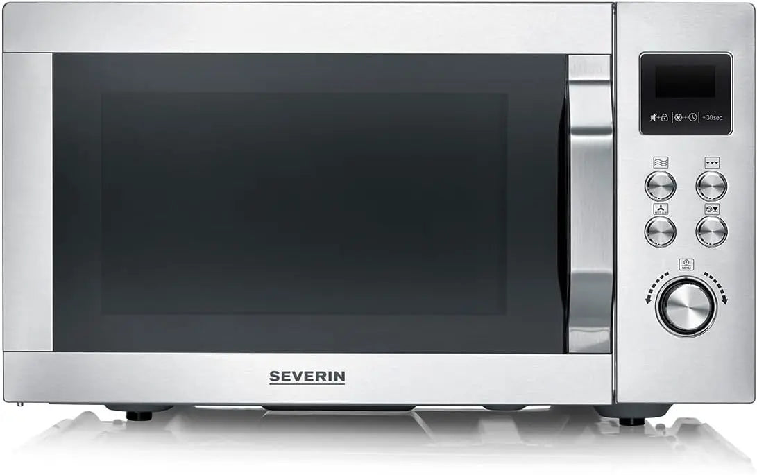 SEVERIN Four à micro-ondes 25 L - 4-en-1 : Micro-ondes + Four + Gril + Air fryer – argenté