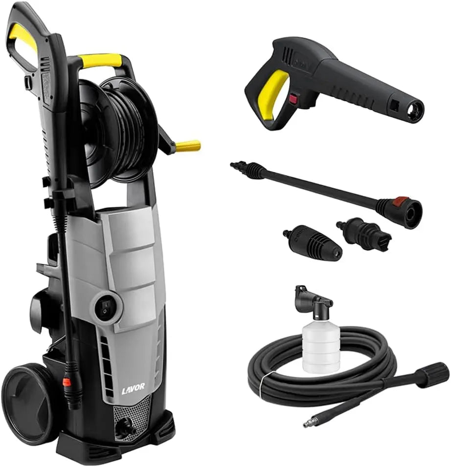Lavor Nettoyeur Haute Pression Galaxy 160 Essential GL avec Enrouleur – 2500 W, 510 l/h, gris/noir