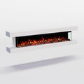 GLOW FIRE Cheminée électrique Clear 50 avec feu LED 3D réaliste - Cheminée électrique murale – 1800 W, gris/noir