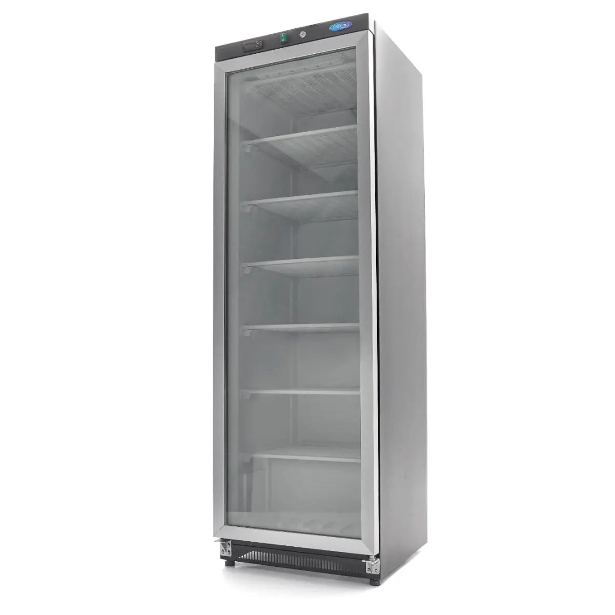Maxima Congélateur - 400 L - Noir - avec Porte Vitrée – 478 W, 50 Hz