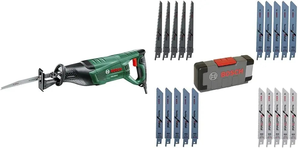 Bosch Home and Garden Scie sabre - PSA 900 E Livrée avec 1 lame pour bois + 1 lame pour bois et métal – 900 Watts