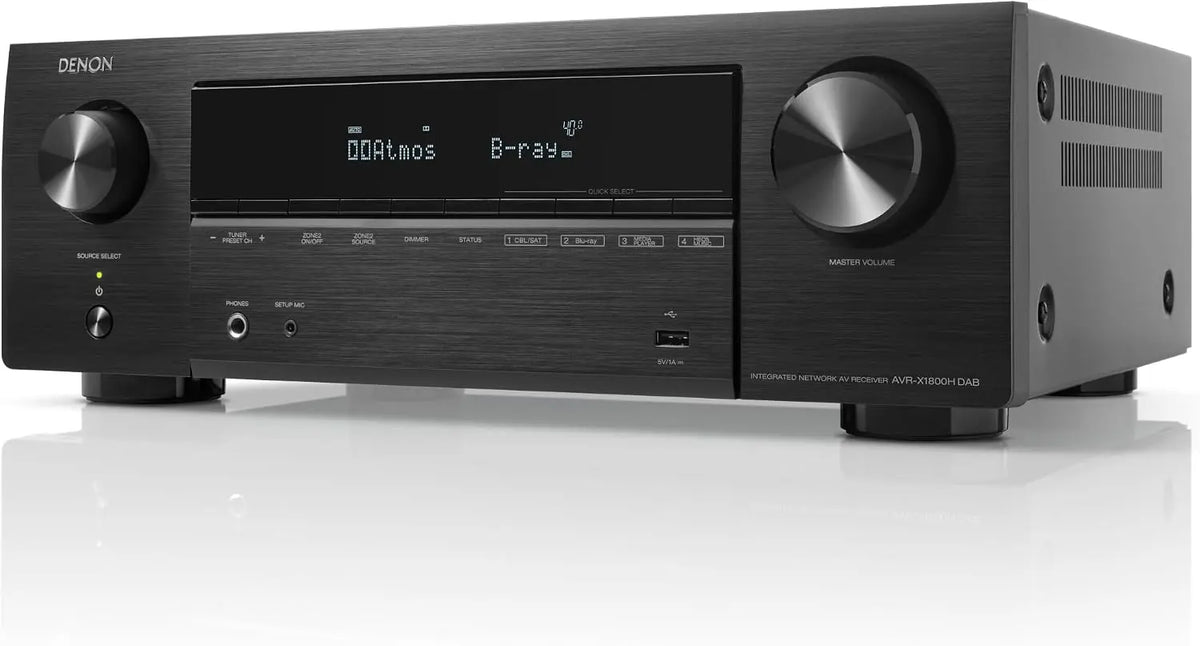Denon AVR-X1800H Dab Amplificateur AV Home Cinéma 7.2 Canaux - Noir – 145 W
