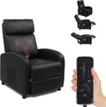 LEADZM Fauteuil Inclinable avec Massage Électrique – noir/gris