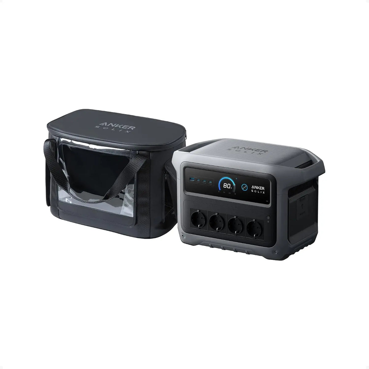 Anker SOLIX C1000 Gen 2 Station électrique portable + housse étanche – 1600 W / 2000 W, 1024 Wh, gris/noir