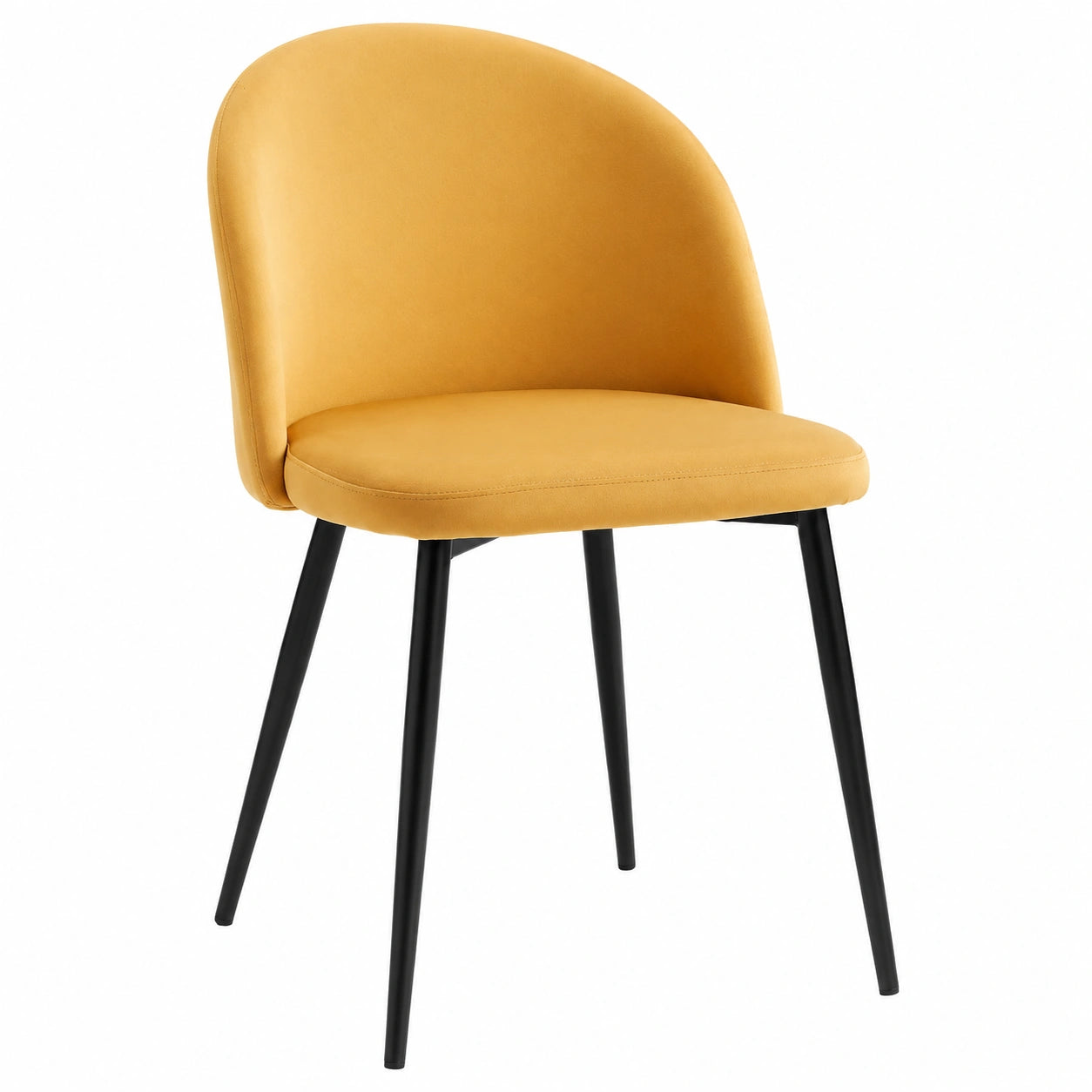 Chaise, rembourré, en métal et velours, pour la salle à manger ou la cuisine
