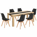 Table, en chêne, coloris noir, pour les espaces de vie