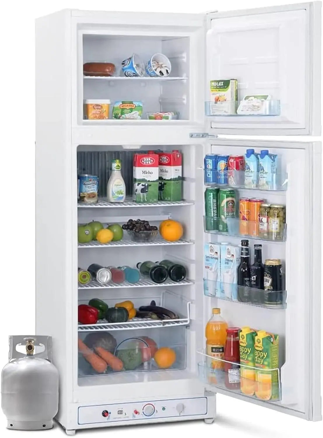 SMETA Frigo Gaz avec Congélateur – 265 L, blanc