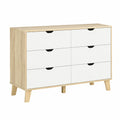 Commode, avec rangement, avec tiroirs, 120 x 40 x 76 cm, coloris blanc, pour la chambre ou le salon