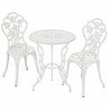 Salon de jardin, en aluminium, 2 places, coloris blanc, pour la terrasse ou le jardin