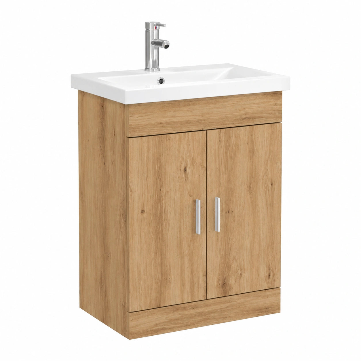 Ensemble de meubles de salle de bain, en chêne, avec rangement, avec étagères, pour la salle de bain