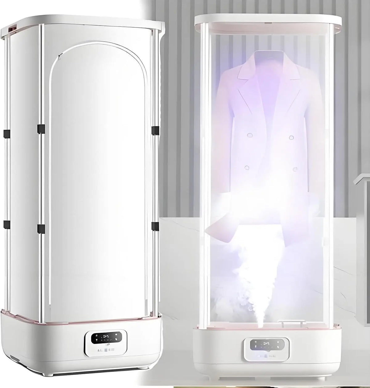 Défroisseurs Vapeur pour Vêtements Améliorés - Fer À Vapeur Vertical 900 W – sans fil, gris/blanc