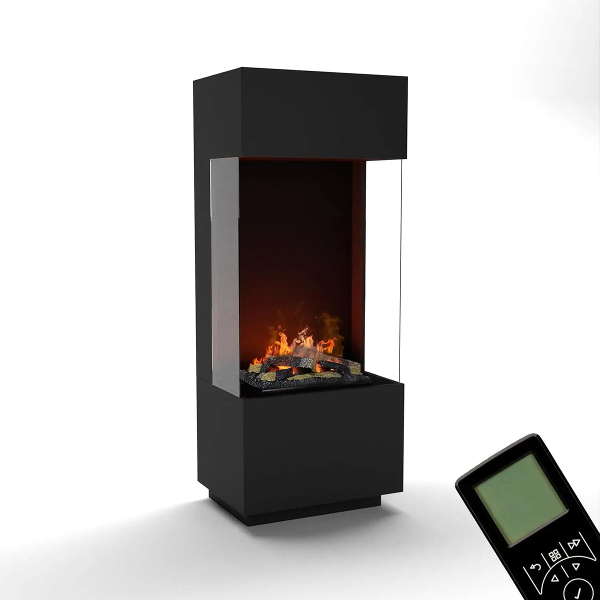 GLOW FIRE Cheminée à Vapeur d'eau OGF 1 - Cheminée électrique avec Flammes 3D LED réalistes – 55 x136 x40 cm, noir