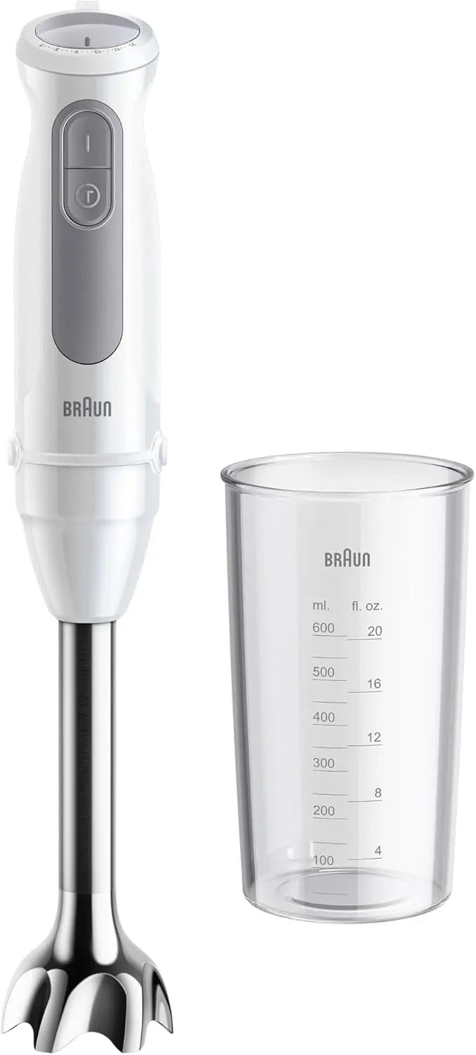 Braun – MultiQuick 5 - Mixeur Plongeant 1000W Gobelet Verseur 600ml Blanc