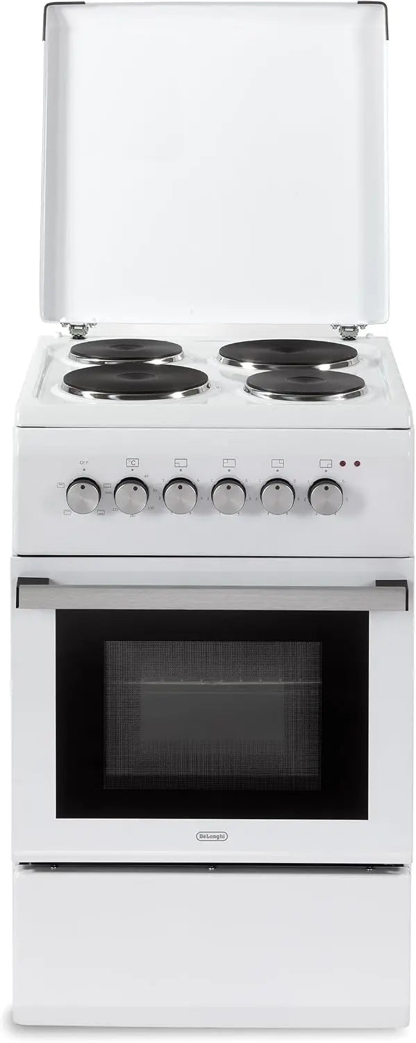 DL554EWP2 Cuisinière Electrique avec Four 4 Brûleurs 50 x 55 cm Blanc Classe énergétique A – 2325 W, 0,7 kWh