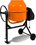 EBERTH 140L Bétonnière Électrique malaxeur – 550 W, orange/noir/gris