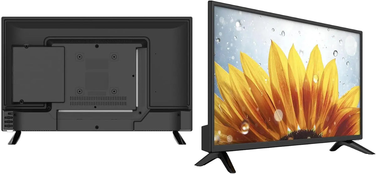 Linsar - Télé 24 Pouces - haute définition Ready 1366 x 768 Pixels - téléviseur 12V pour Camping Car – noir