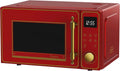 Kaiser Empire M 2530 RotEm Four à micro-ondes rétro 25 l avec grill à air chaud 25 fonctions – rouge/orange/noir