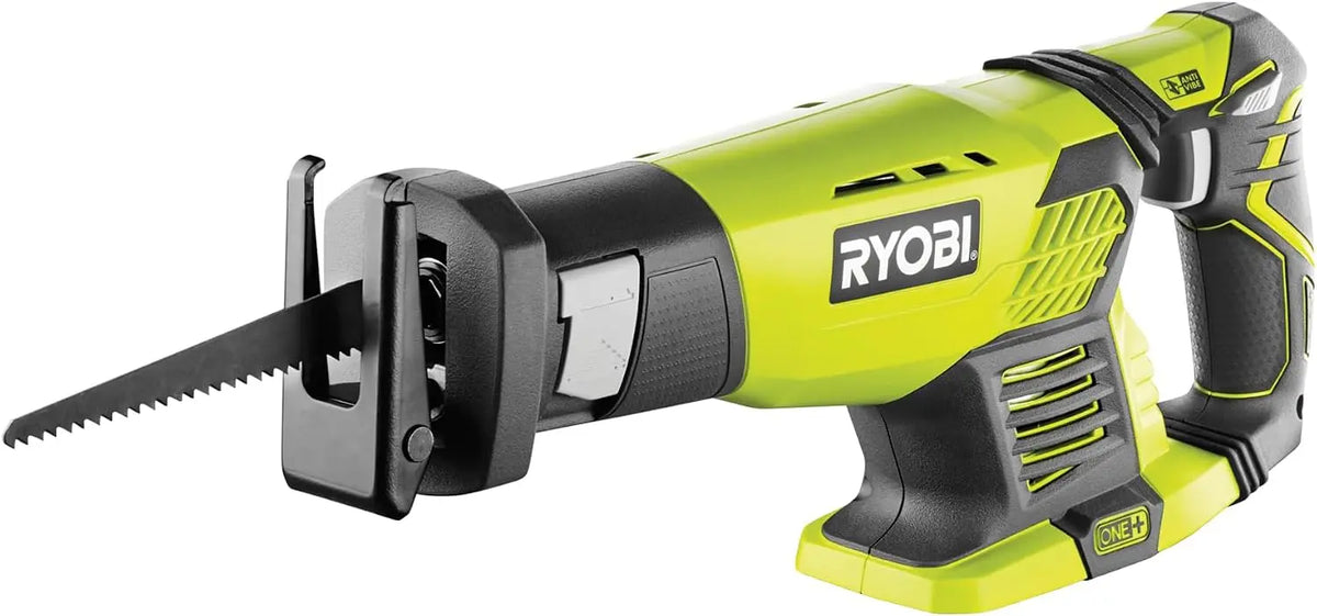 RYOBI - Scie Sabre 18V ONE+ sans Batterie ni Chargeur - Course de Lame 22mm - Capacité Coupe 18cm - Patin – RRS1801M, gris