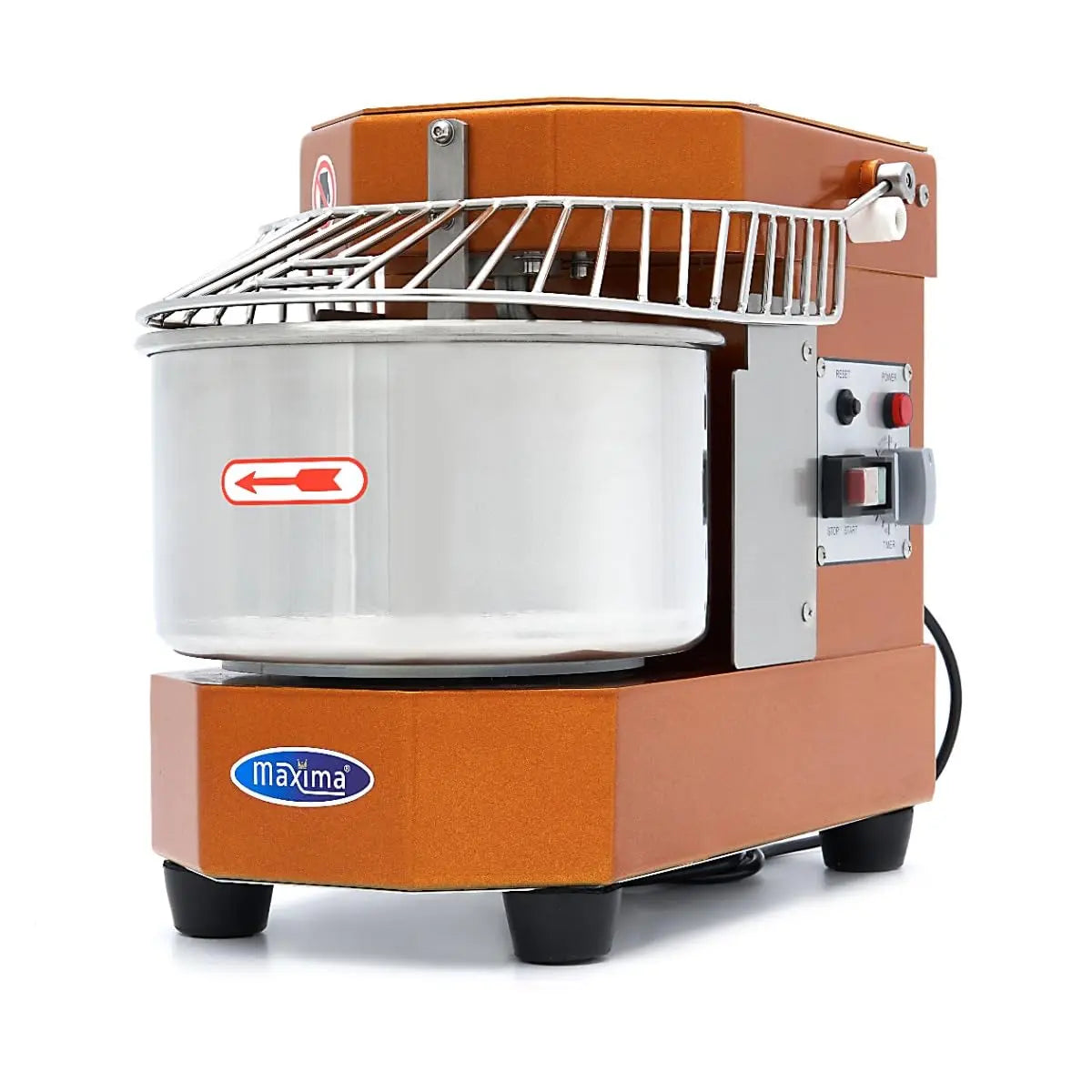 Maxima Mélangeur à pâte gastronomique - 8 l - 4,5 kg de pâte - Doré – orange/gris