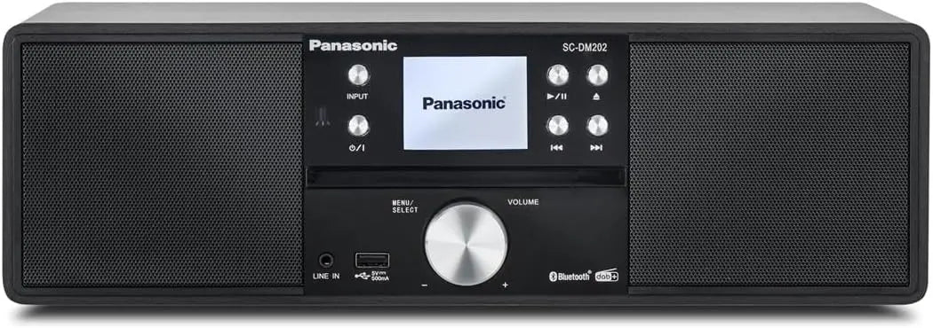 Panasonic SC-DM202EG-K Microchaîne Hi-FI Compacte avec CD – 24 W, noir