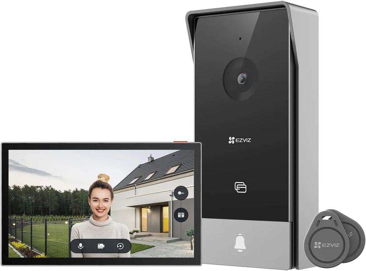 EZVIZ HP5 Interphone Vidéo WiFi Système d'Interphone 1080P – 5 GHz, gris/noir
