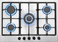 SNDOAS Plaque de Cuisson Gaz 5 Feux 68cm – 10480 W, 68 x 50 x 9 cm, 50 Hz, argenté