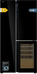 Cecotec Réfrigérateur 3 Portes Bolero CoolMarket TDW 548 noir Glass E – 548 L