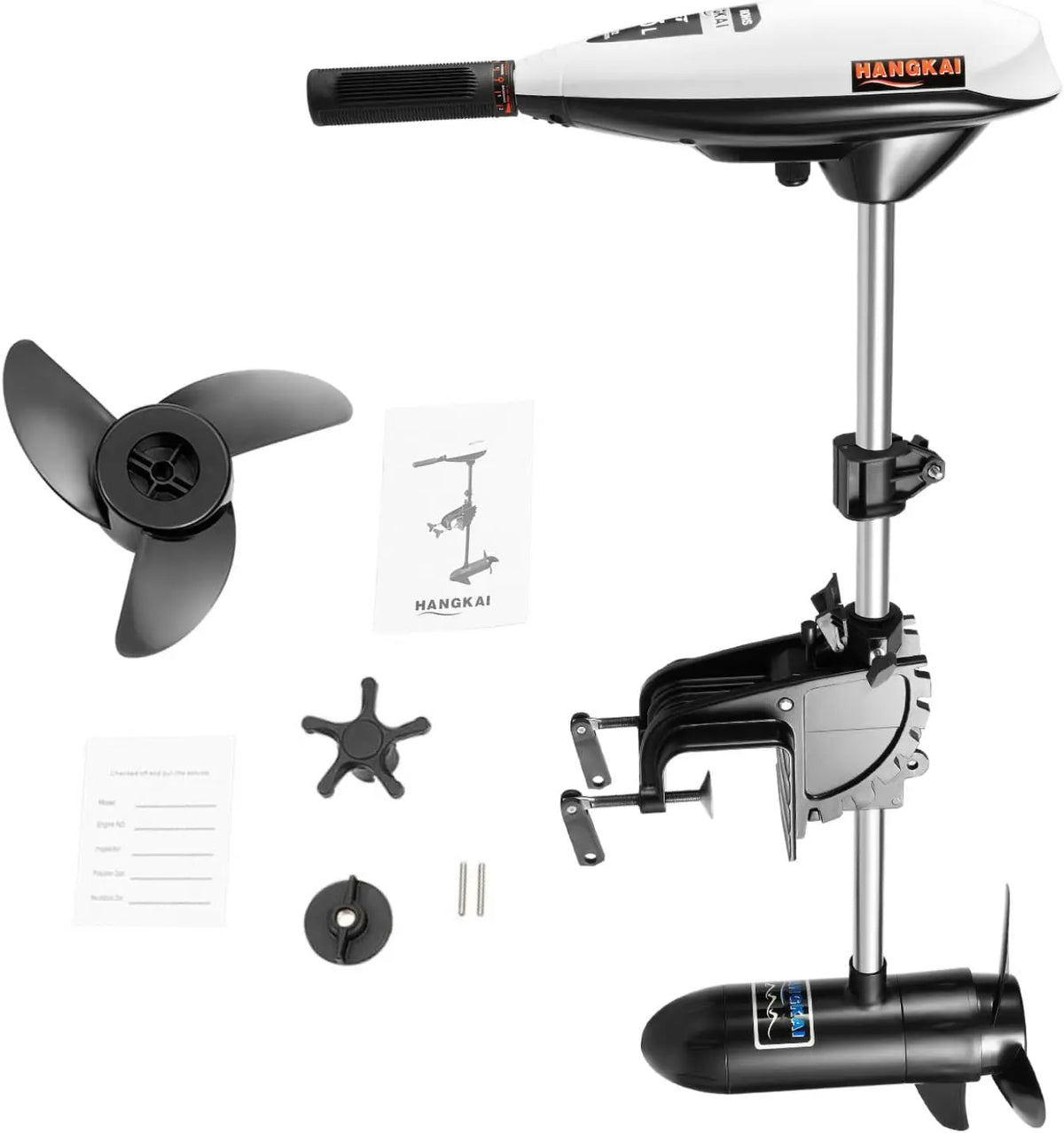 Moteur hors-bord électrique 29,4 kg 12 V – 660 W, gris/noir