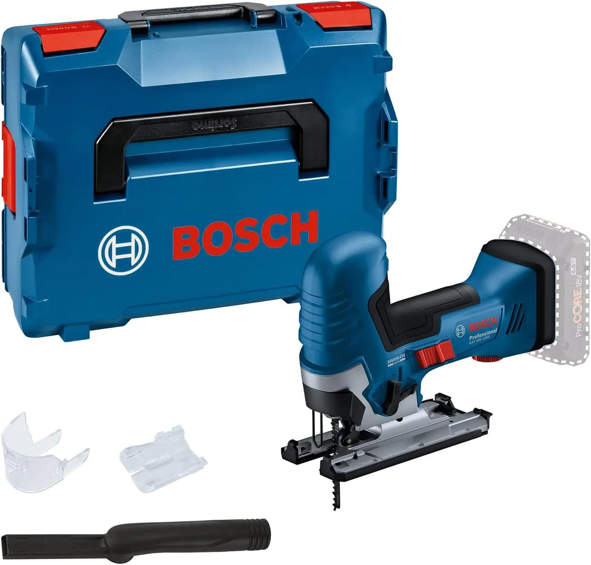 Bosch Professional 18V système scie sauteuse sans-fil GST 18V-125 S idéale pour les coupes courbes – bleu