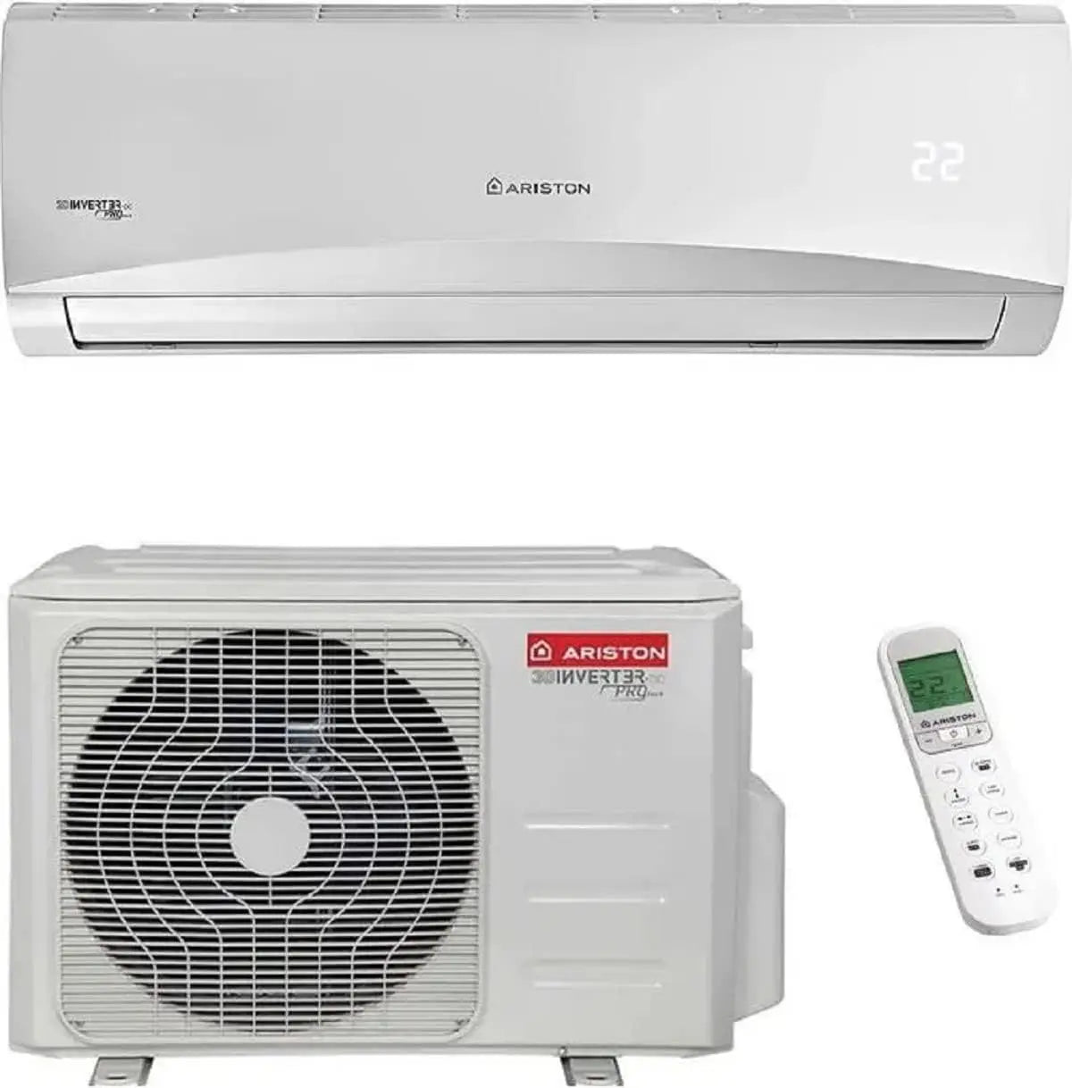 Climatiseur 9000 Btu Classe A++/A+ Monosplit - Inverter/Prios 3381413 + 3381254 – gris