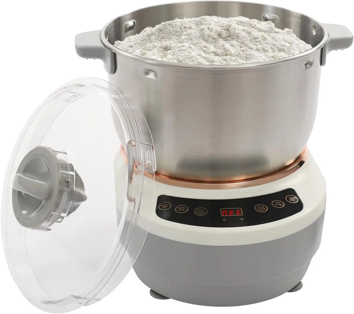 7L Machine à Pâte Automatique 250W- électrique En Acier Inoxydable Avec Fonction Fermentation – 50 HZ, argenté