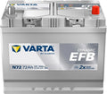 Batterie de démarrage bleu Dynamic EFB JIS N72-12V 72Ah 760A EN + Droite - 572501076