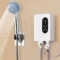 Chauffe-eau instantané électrique sans réservoir Robinet d'eau chaude de cuisine Salle de bain – 5500 W, beige