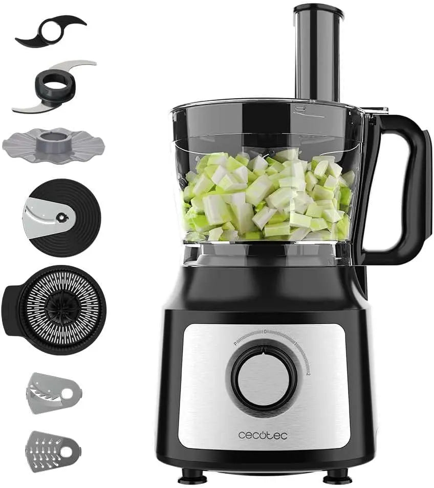 Cecotec Robot Culinaire Comino 1000. 1000 W – 2 L / 1,8 L, gris/noir