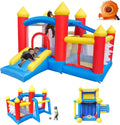 Ballsea Château Gonflable avec Souffleur aire de jeux – 312 x 272 x 200 cm, bleu/rouge