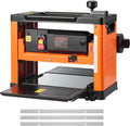VEVOR Raboteuse Bois Électrique 3 Lames table – 2000 W, 50 Hz, gris/orange/noir