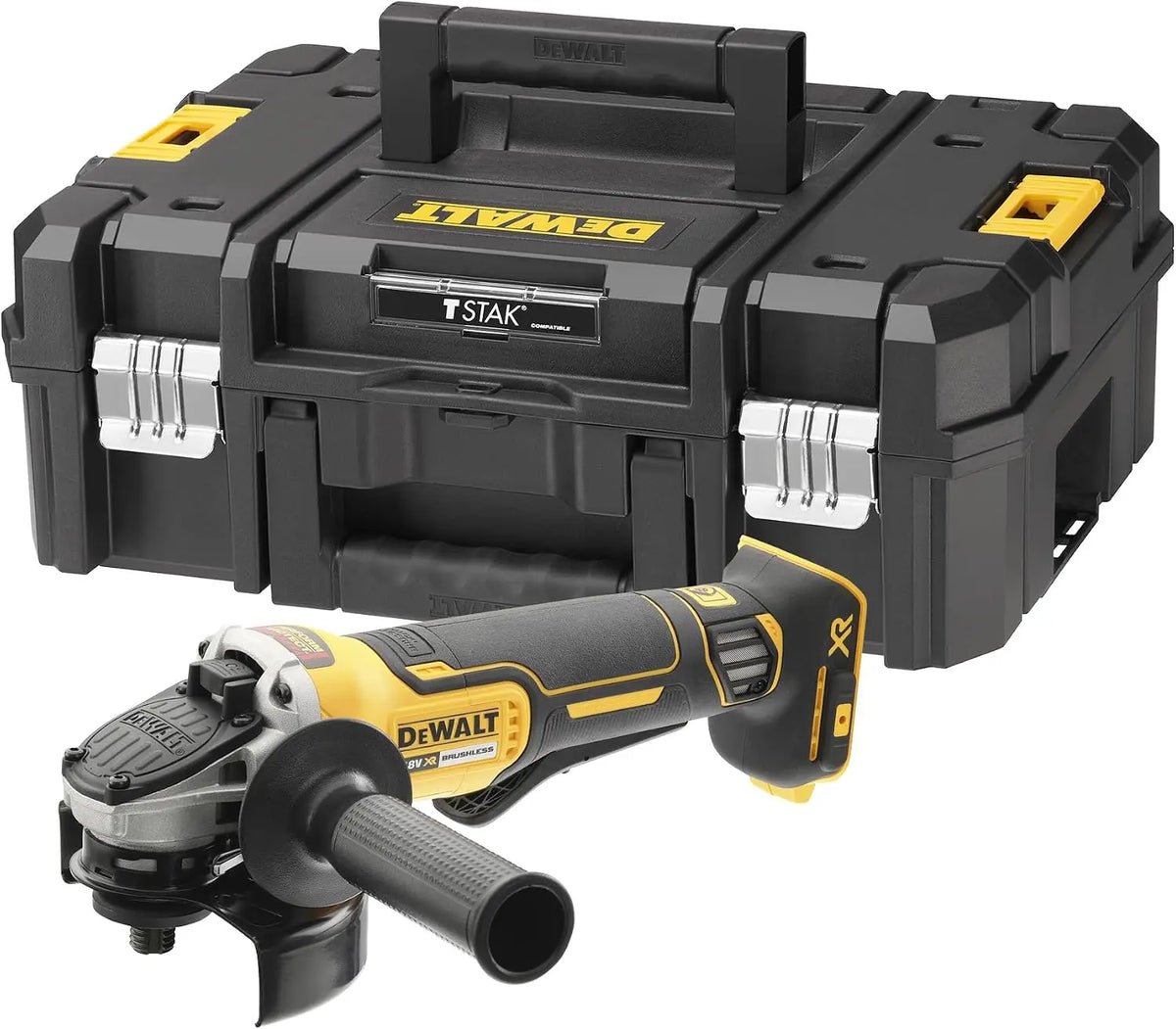 DEWALT Meuleuse 125 mm sans balais 18V XR à gâchette – DCG406NT-XJ, gris/noir