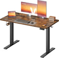 VASAGLE Bureau Électrique Réglable en Hauteur – 120 x 60 cm, gris/orange